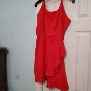Red faux wrap dress SzXXL Runs Large, Never Worn